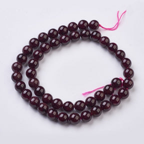 Granat Perlen – Dunkelrot (8mm) - Uniq Perler - 0001489427