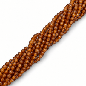 Granat Perler – Orange, Runde (3mm) - Uniq Perler - 125894