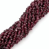 Granat Perler – Rød, Chips (4-8mm), 81cm - Uniq Perler - 126069
