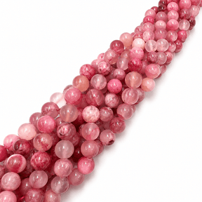 Green Jade Perler – Gradueret-Runde, Cerise (6~12mm) - Uniq Perler - 124994
