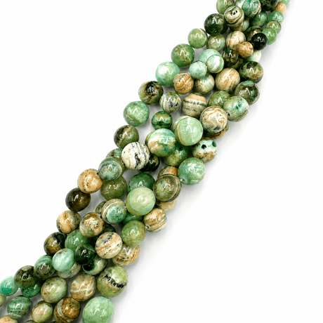 Green Line Jaspis Perler – Graduerede, Runde (6,5~12,5mm) - Uniq Perler - 119273