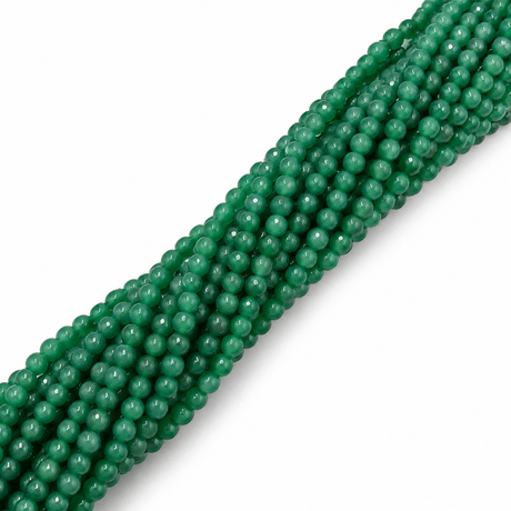 Grøn Onyx Agat Perler – Runde (4mm) - Uniq Perler - 125979