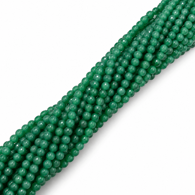 Grøn Onyx Agat Perler – Runde (4mm) - Uniq Perler - 125979
