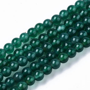 Grøn Onyx Agat Perler – Runde (4mm) - Uniq Perler - 125979