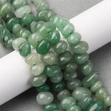Green Aventurine Nuggets on String – Natural Stone (6 - 12mm) - Uniq Perler - 