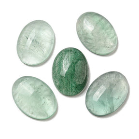 Green Fluorite Cabochons – Oval (13x18mm) 1 pc - Uniq Perler - 