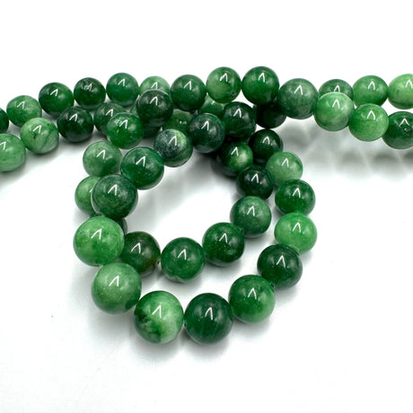 Grøn jade, Runde (12mm) - Uniq Perler - 