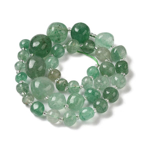 Grüner Quarz, Nugget, (6 - 15mm) - Uniq Perler - 112868