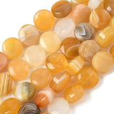 Gul Botswana Agat Perler – Flad Rund (10x5mm) - Uniq Perler - 117519