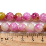 Gul Jade Perler – Rosa/Grøn, Runde (8,5mm) - Uniq Perler - 125958