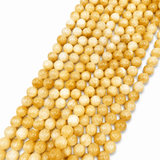 Gul Topaz Jade – Rund (10mm) - Uniq Perler - 115892
