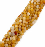Gul Topaz Perler – Nugget (6–8mm) - Uniq Perler - 118219