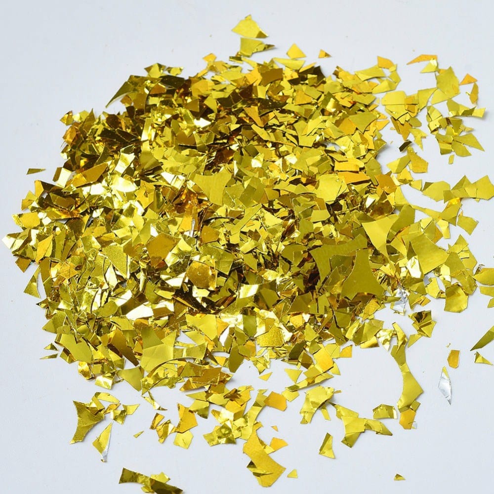 Guld Flager Til Pynt I Resin - 20gr - Uniq Perler - 6098401706