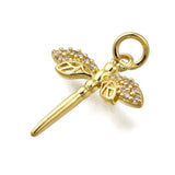 Vergoldet mit Gold, mit kubischem Zirkonia – Goldschmied, langlebig 18K Vergoldet Messing (18x17x2.5mm)