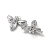 Guldsmed Vedhæng Med Zirkonia, Platinium, 10x11mm - Uniq Perler - 111997