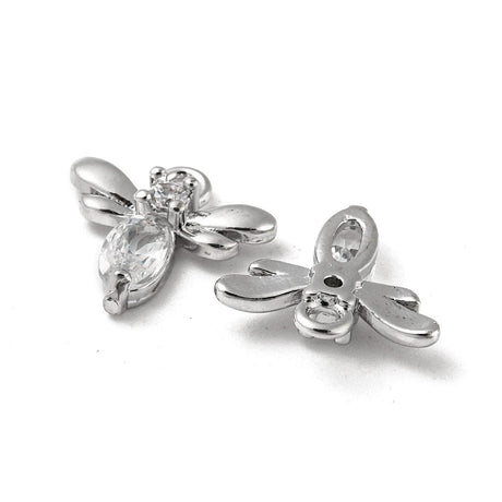 Guldsmed Vedhæng Med Zirkonia, Platinium, 10x11mm - Uniq Perler - 111997