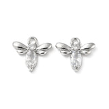 Guldsmed Vedhæng Med Zirkonia, Platinium, 10x11mm - Uniq Perler - 111997