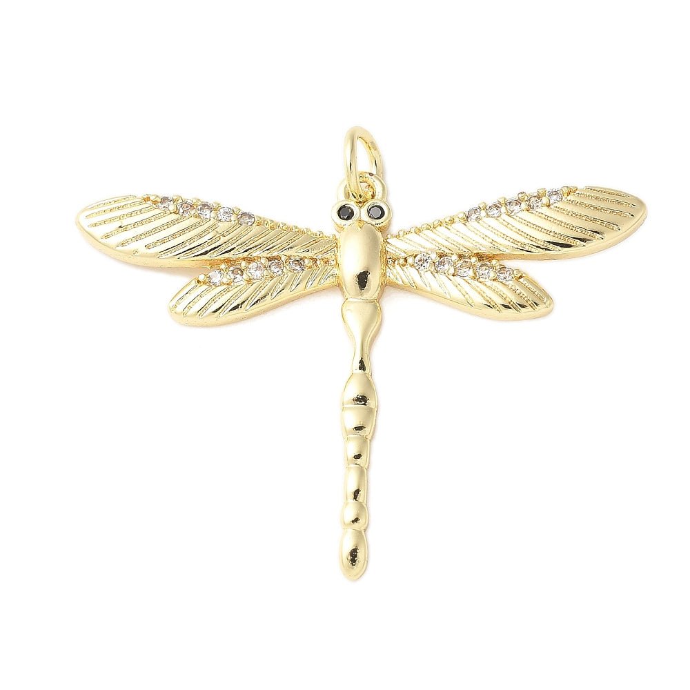 Guldsmed Vedhæng – Zirkonia 18K Forgyldt (37.5mm) - Uniq Perler - 117675