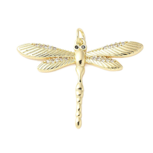 Guldsmed Vedhæng – Zirkonia 18K Forgyldt (37.5mm) - Uniq Perler - 117675