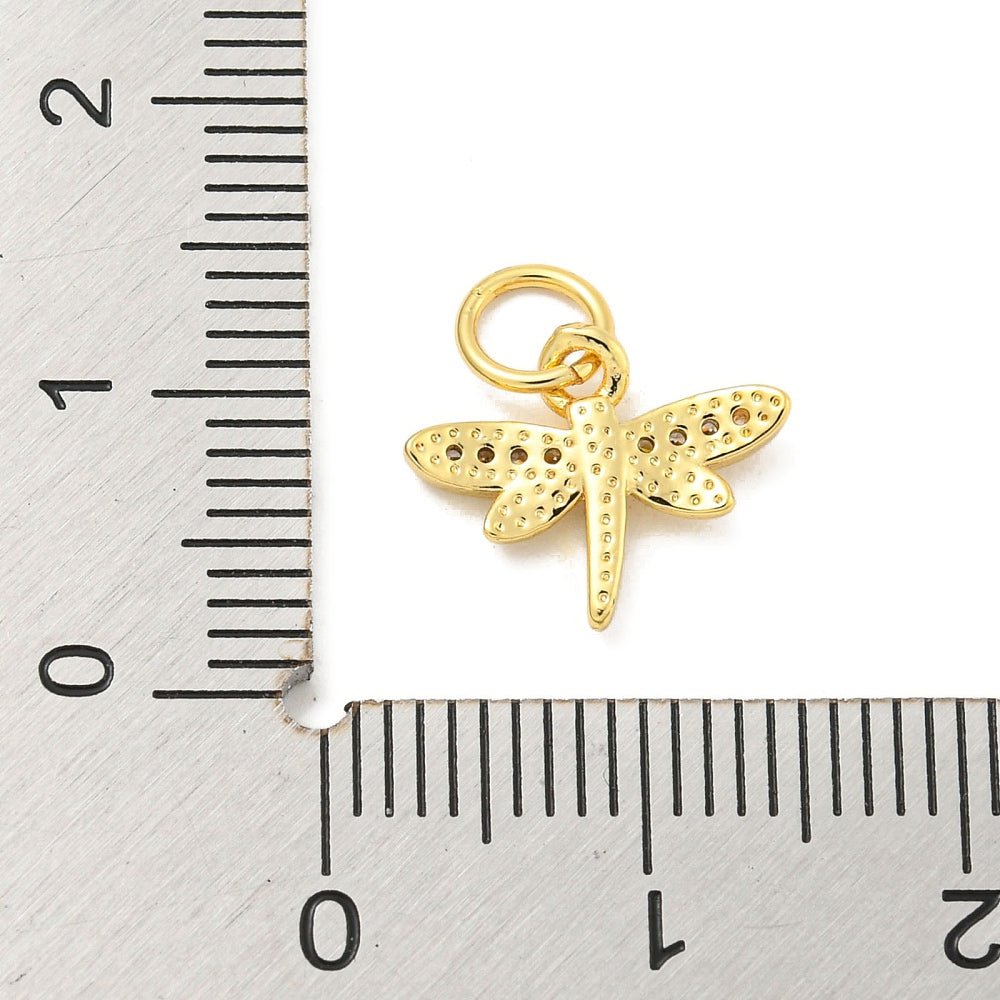 Guldsmede Vedhæng Med Kubiske Zirkonia – 18K Langtidsholdbar Forgyldt Messing (10x12x2mm) - Uniq Perler - 119097
