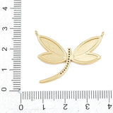Guldsmede Vedhæng Med Zirkonia Og Emalje – 18K Langtidsholdbar Forgyldt Messing, Hvid (26,5x32mm) - Uniq Perler - 122572