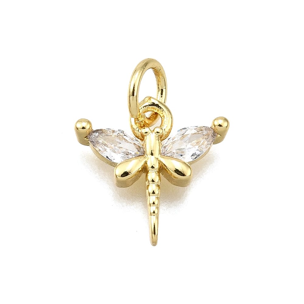 Guldsmede Vedhæng Med Zirkonia Sten, Langtidsholdbar Forgyldt, 11,5mm - Uniq Perler - 854405