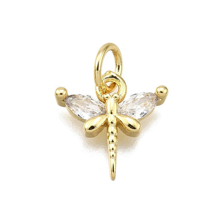 Guldsmede Vedhæng Med Zirkonia Sten, Langtidsholdbar Forgyldt, 11,5mm - Uniq Perler - 854405