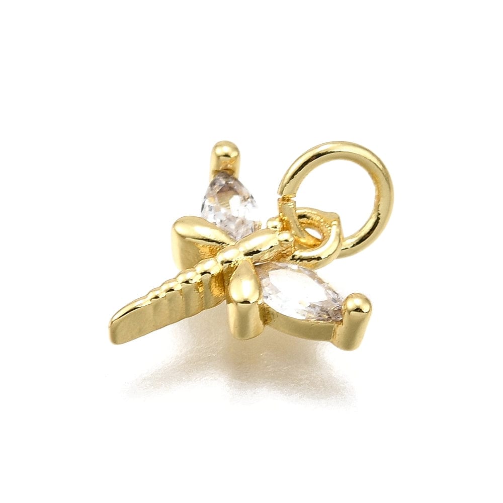 Guldsmede Vedhæng Med Zirkonia Sten, Langtidsholdbar Forgyldt, 11,5mm - Uniq Perler - 854405