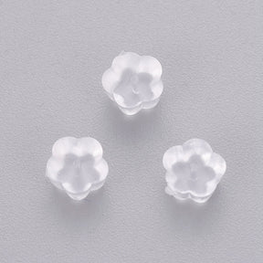 Gummi Bagstopper til Øreringe - Transparent (10 stk) - Uniq Perler - 126168