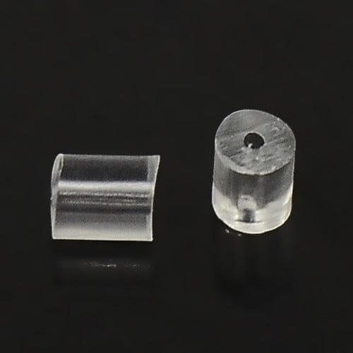 Gummi Bagstopper Til Øreringe (3x3mm), 100 stk - Uniq Perler - 0001489510