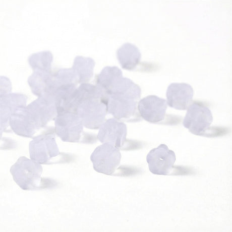 Gummi Bagstoppere Til Øreringe - (4x2.5mm), 100 stk - Uniq Perler - 122335