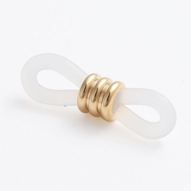 Gummiholder Til Briller, Hvid/Klar, (4 Stk) - Uniq Perler - 0000014382