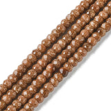 Gylden Goldstone – Facetteret (3x2mm) - Uniq Perler - 0001489786