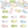 Håndlavede Fisk Porcelæn Perler – Farve Mix (9x20x6mm) 18 stk. - Uniq Perler - 121971