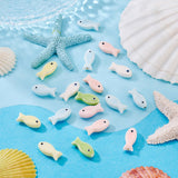 Håndlavede Fisk Porcelæn Perler – Farve Mix (9x20x6mm) 18 stk. - Uniq Perler - 121971