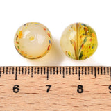 Håndlavede Lampwork Glasperler - Med Blomster Detaljer (12mm) 8 Stk - Uniq Perler - 122147