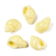 Håndlavede Porcelæn Perler – Muslinge, Champagne Gul (20~21x13~14x11,5~12mm) 6 stk. - Uniq Perler - 120636
