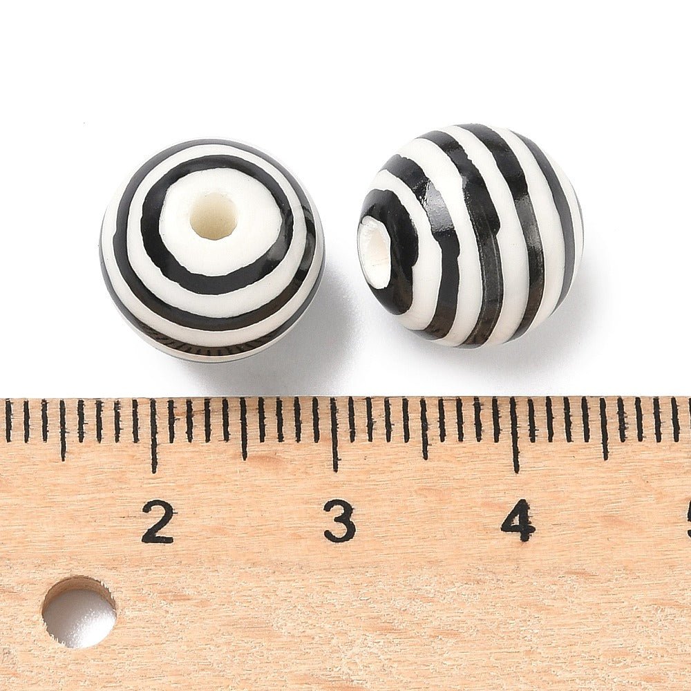 Håndlavede Porcelæn Perler – Runde (12,5mm) 8 stk. - Uniq Perler - 121036
