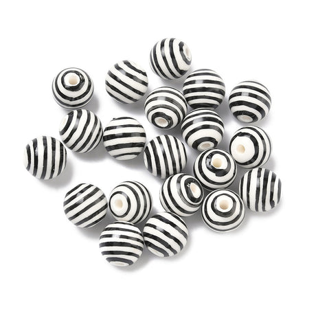 Håndlavede Porcelæn Perler – Runde (12,5mm) 8 stk. - Uniq Perler - 121036