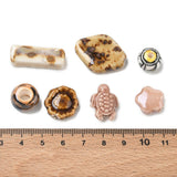 Håndlavede Porcelænsperler – Brun (27,5x21x16mm) 30gr - Uniq Perler - 124037