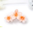 Hårklemme Med Blomst – Orange Plastik (107,5x65x61mm) - Uniq Perler - 120617