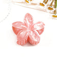 Hårklemmer Med Blomst – Resin, Rosa (85x75mm) - Uniq Perler - 120626