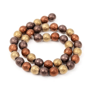 Hämatit – Blutsteinperlen, wasserfeste Beschichtung (11 - 12mm) - Uniq Perler - 641842