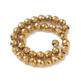 Hæmatit – Blodstens Perler, Vandfast Belægning (6mm) - Uniq Perler - 650847