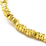 Hæmatit – Forgyldt, Kantet, Facetteret (2x2mm) - Uniq Perler - 129494