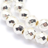 Hæmatit – Forsølvet, Facetteret (3mm) - Uniq Perler - 1118400645