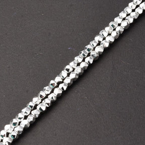Hematite – Silver-plated, Polygon (2.5 - 3mm) - Uniq Perler - 113018
