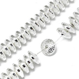 Hæmatit – Forsølvet Rondel (8x3mm) - Uniq Perler - 149046