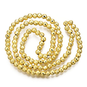 Hämatit – Gold, facettiert (4mm) - Uniq Perler - 04799421