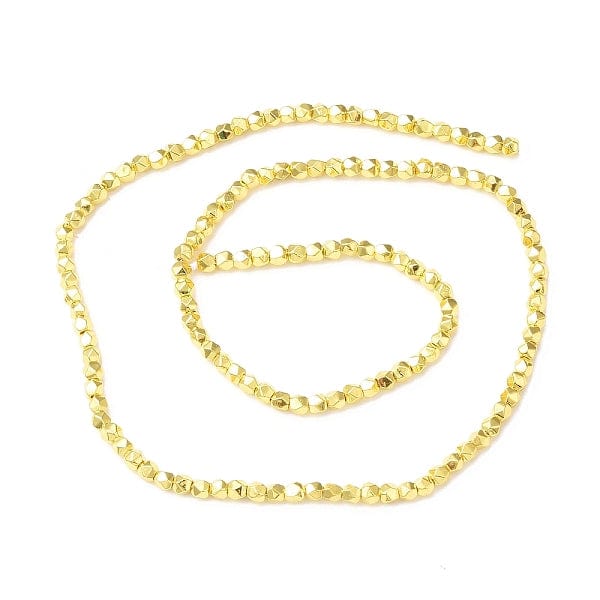 Hæmatit – Guld, Polygon (2,5 - 3mm) - Uniq Perler - 113019